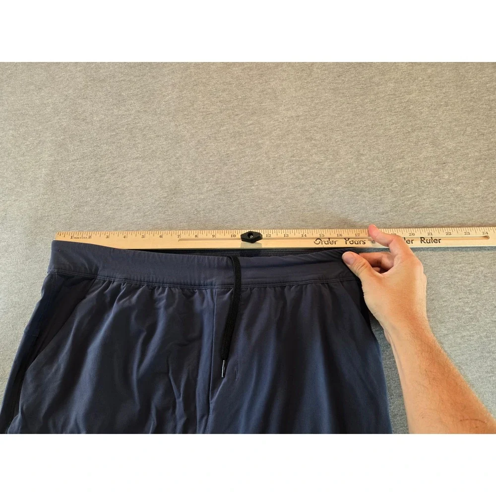 Public Rec Stadium Jogger Mens 34/30 Navy Blue Nylon Spandex Stretch Athletic